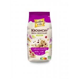 KROUNCHY IMMUNITE CRANBERRIES CITRON MIEL 500G BIO