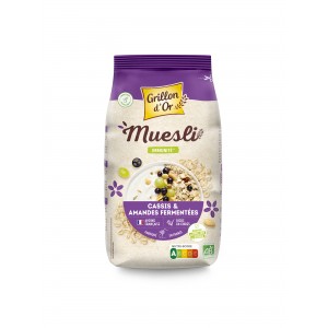 MUESLI IMMUNITE CASSIS AMANDES FERMENTEES 500G BIO