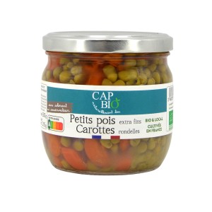 PETITS POIS EXTRA FINS ET CAROTTES RONDELLES 330G BIO